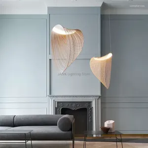 Chandeliers Nordic Designer Birch Wood LED Light Pendant Lamp For Staircase Kitchen Restaurant Shop Chandelier Home Decor Art Lighting