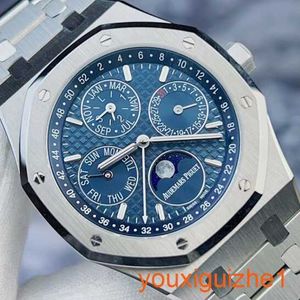 AP Timeless WIST WATK Seria Royal Oak Series 26574st Blue Dial Perpetual Calendar Automatic Mechanical Men's Watch Precision Steel Leap Rok Rok 41 mm