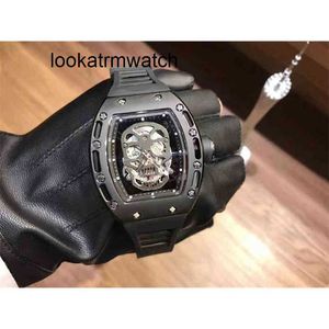 Modello di orologio di lusso Bracciale maschio Mens cranio Silicone meccanico Automatico Nuovo movimento di alta qualità Ly