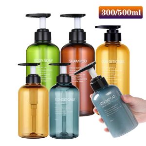 Bottles 3pcs Bathroom Shampoo Soap Dispenser Bottle Largecapacity 300/500ML Press Type Lotion Empty Bottle