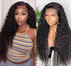 30 Inch Water Wave Short Lace Front Human Hair Wigs for Black Women 4x4 Closure Long Deep Frontal Brazilian Wig 13x46031322