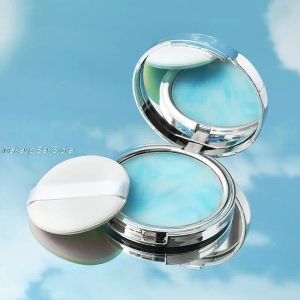 Powder CandyBella The Blue Sky Oil Control Longlasting Powder Cake With Powder Puff Makeup Powder Waterproof Wet Dry Face Powder