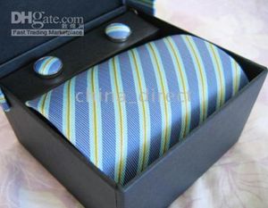 Mens Tie seti tiehankycufflinks tie manşet bağlantısı coirtiestiescuff düğmesi 12setslot 13055140516