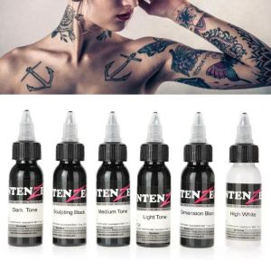 6 Farben Tattoo Make -up Tinte Pigment Professionelle Schönheitskörperkunsttinten