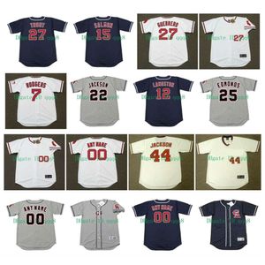 KOB Vintage California Jerseys Tim Salmon Mike Trout Bo Jackson Albert Pujols Reggie Jackson Jim Abbott Buck Rodgers Rod Carew Alomar Baseball