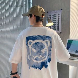 T-shirty męskie privathinker harajuku diabeł drukowane męskie koszulki 2023 Letnie koszulki z krótkim rękawem pary męskie kobiety bawełna topsl2404