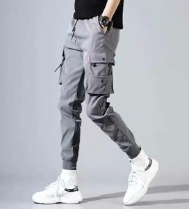 힙합 남자 pantalones Hombre High Street Kpop 캐주얼화물 바지 많은 주머니 조깅 선수 Modis Streetwear 바지 Harajuku for men3936823