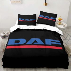 Sets DAF Twin Bedding Truck Vintage Set 3 -teilige Bettdecke Set Bett Bettbedeckung Doppelking Cover Home Textile