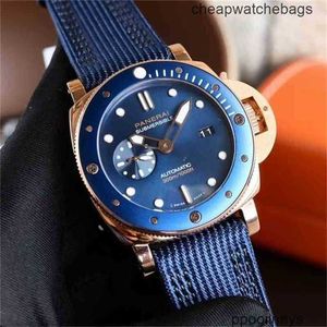 Mens Luminors Marina Watches Panerei 자동 크로노 그래프 남성 수영 사파이어 가죽 방수 손목 시계 스테인리스 스틸 자동 고품질 WNGO