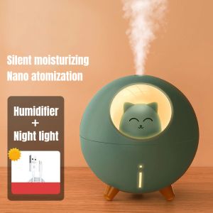 Elettrodomestici graziosi pianeti gatto aria umidificatore diffusore per aroma ultrasonico con colore romantico a led leggero usb mini umidificador diffusore fogger