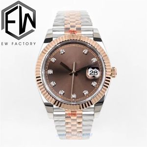 2024 EW Factory Mens Watch 18k Golddurchmesser 41 mm Shanghai 3235 Bewegung 904L Stahlhülle mit Sapphire Mirror Swiss Luminous Watch