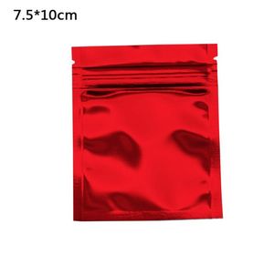 75x10cm 100pcslot Glossy Red Grip Seal Pack Bag Self Seal Mylar Foil Food Storage Påsar Recloserbar Aluminium Foil Zip Lock Packagi1577633