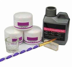 7 pcsset acrilico polvere kit per unghie acrilico kit cristallino polimero acrilico per set per manicure Necessità di pennello per nail art lampada UV309R15992271984360