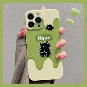 Matcha Bear adatto per Apple 15 Telefono Custodia iPhone 14 Green 13 Promax Anti Drop 12 Coppie Full Pack 11