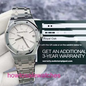 Luxury AP Wrist Watch Royal Oak Series 15510st White Plate 50th Anniversary of the Fine Steel Automatic Mechanical Men's Watch 41mm
