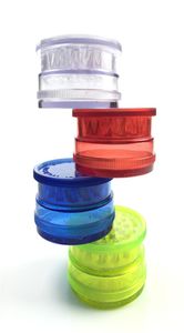 Grinder de plástico de 60 mm 3 trituradores de ervas para fumar 4 cores de dentes de plástico se encaixam em moedores coloridos mini para via Travel4444239