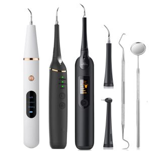 Irrigatori Kit di sbiancamento dei denti elettrici Scaler dentale con specchio della bocca Care orale per i denti Calcolo tartaro macchie di rimozione dei denti