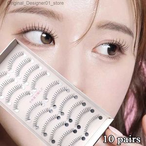 False Eyelashes Korean fake eyelashes Kpp natural transparent dry eyelashes U-shaped handmade eyelashes beginner makeup tool A-type Q240425