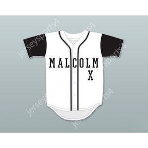 Benutzerdefinierte Malcolm x White Baseball Trikot eine andere Welt jeder Namensnummer Top genäht S-6xl