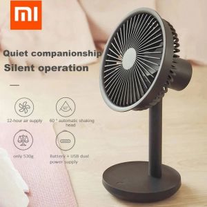 Affari/cuffia Xiaomi La ventola del desktop portatile può scuotere la sua testa di ricarica USB Fan di raffreddamento per esterno Camping Mini Fan Fan di raffreddamento Mute Fan