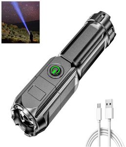 El feneri güçlü ışık şarj edilebilir zoom dev parlak xenon özel kuvvetler ev açık hava taşınabilir LED aydınlık flashlight1580770