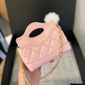 10cm Calfskin Leather Mini 31 Bags Luxury Handbag Women Designer Shoulder Bag Coin Pouch Handle Patchwork Design Gold Buckle Hardware Matelasse Chain Cross Body