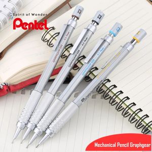 1pc Pentel Graphgear 500 Çizim Mekanik Kalem Mühendisliği Pro kalemler için silgi ile otomatik kalem 0.3 0.5 0.7 0.9 mm 240422