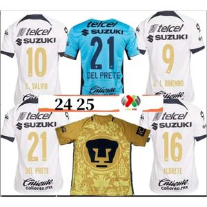 2024 2025 México Jerseys Club de Jerseys UNAM Cougar J. I. Dinenno E.SAIO del Prete A. Ortiz 24 25 Home Away 3ª Camisas de futebol uniformes adultos Summer Sportswear