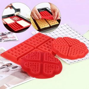 new Non-stick Waffle Mold Silicone Cake Mould Square Heart Shape Baking Mold Bakeware Tools High-temperature Kitchen DIY Household for