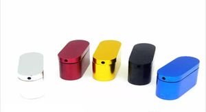 Färgglada mini -skedrökledningar Små metallhandrörsbrännare för torr örter Magic Box Tobacco Pipes 2432559
