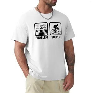 Polos da uomo Funny Problem T-shirt Risolto per ciclismo T-shirt Plus dimensioni abiti hippie dogane maschile magliette bianche