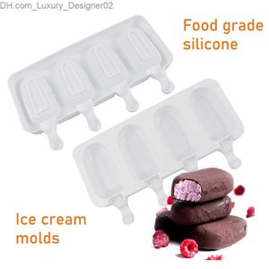 Eiscreme Werkzeuge Creme Form Silikon Nahrungsnahrungs Eis Eis am Stiel mit Stick Dessert DIY Magnum Cake Ice Making Machine Q240425