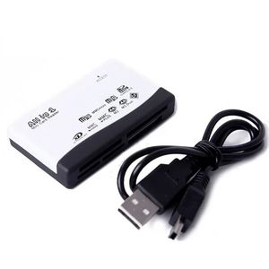 2024 LEITOR DE CARTO USB 2.0 TF LEITOR DE MEMÓRIA LEITOR DE MEMÓRIA transmissão de dados rápida All em um leitor de cartões Suporte TF CF SD Mini SD MS XDFOR FAST DATA Transferência de dados