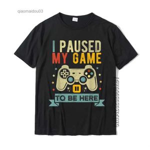 Herren-T-Shirts Ich habe mein Spiel inne, um hier zu sein, Funny Video Game Humor Witz T-Shirt Geschenk Baumwoll-Herren T-Shirt Crazy süße T-Shirtl2404