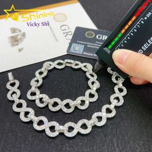 Price di fabbrica Pass Diamond Tester ghiacciato Hip Hop Sterling Sier Mossanite Cuban Link Chain