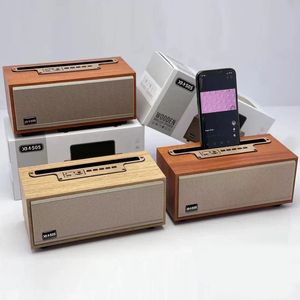 Многофункциональный деревянный Bluetooth Ser Tws беспроводной сабвуфер удаленного звуковой системы портативный настольный столик FM Radio 240422