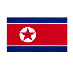 Nordkoreas flagga för dekoration detaljhandelsfabrik hela 3x5fts 90x150 cm polyesterbanner inomhus utomhusanvändning1240052