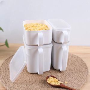 Storage Bottles Crisper Miso Nut Boxes Simplicity Household Seasoning Tool 400ML Plastic Covered With Handle Box