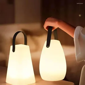 مصابيح طاولة في الهواء الطلق مقاوم للماء مصباح اللاسلكي الذكي جهاز التحكم عن بُعد RGB LED Camping USB شحن غرفة محمولة