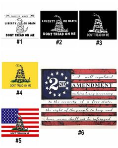 2nd Amendment Vintage American Flag Don039t Tread On Me Banners 90cm150cm Polyester Custom USA College Basketball Flags CYZ3273027714