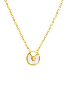 Designer-Trend Carter Amulett Halskette mit doppelseitiger weißer Fritillaria Roter Achat Pfauenstein Sicherheit Talisman für Frauen Gold Lock H7W6