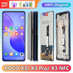 Telas 6.67 '' Exibição para Xiaomi Poco X3 Pro M2102J20SG, para Xiaomi Poco X3/ X3 NFC LCD Display Touch Screen Digitizer Peças