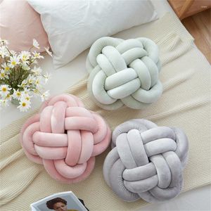 Pillow Soft Knot Ball Pillows Solid Color Plush Creative Round Home Decoration Office Chair Throw Handmade Gifts