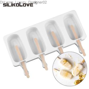 Narzędzia do lodów silikonowe lody Forma lodowa 2-size Lollipop Frozen Frozen przyjazny dla środowiska Q240425