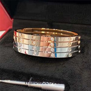 High End jewelry bangles for Carter womens V Gold Plated Ten Diamond Style Bracelet Narrow Eternal for Men and Women Original 1:1 With Real Logo