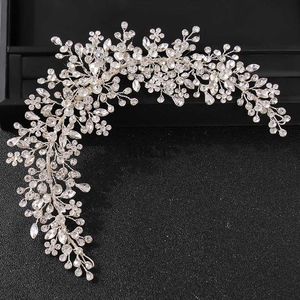 Wedding Hair Jewelry Crystal Rhinestone ślubne opaski na głowę Tiary Fair Pasme For Women Bride Bridal Wedding Hair Akcesoria biżuterii Prezent D240425