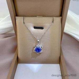 Pendant Necklaces Blue Crystal Mogan David Star Pendant Necklaces for Women Men Israel Je Stainless Steel Chain Star of David Necklace Jewelry