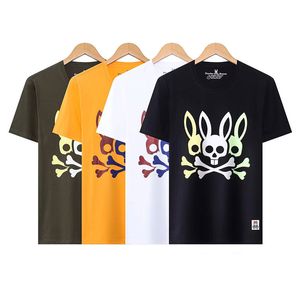 Camisas de hombremens t Рубашки черепа кролика Психологическое кролика Camisetas para hombre Мужские дизайнеры Tshir