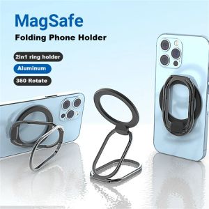 Står uppgradering magnetisk mobiltelefonringhållare för iPhone 12 13 14 15 serie telefonhållare för Magsafe justerbar telefongreppspark