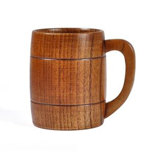 Classical Wooden Beer Copo Chá Café Canecas de Água à prova de calor Casas de bebidas em casa do escritório